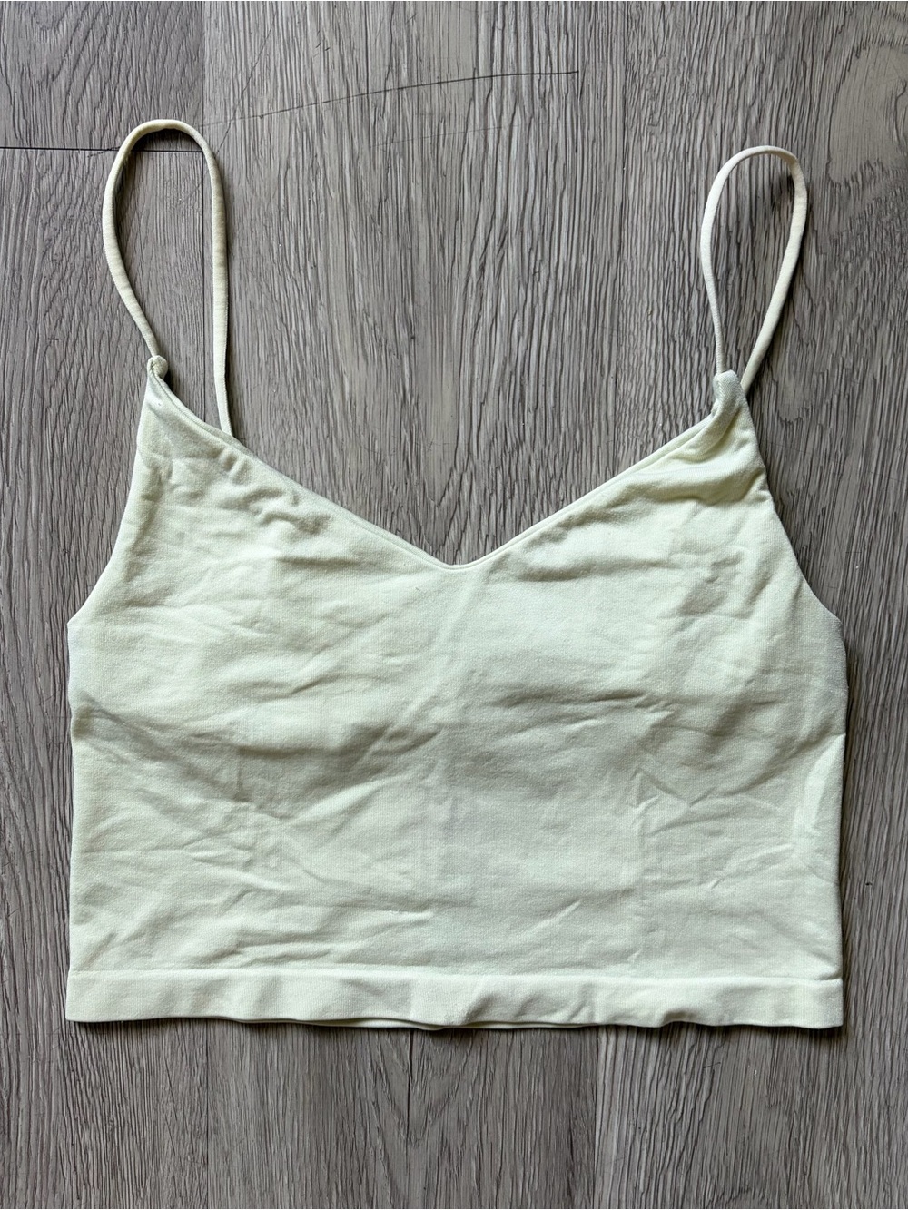 Anthropologie Lime Green/Yellow Crop Tank Top
